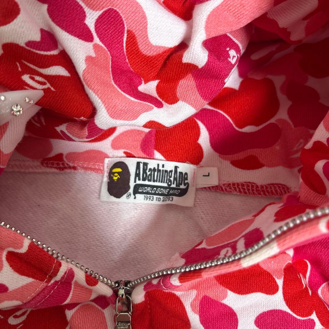 A Bathing Ape BAPE パーカー ピンクLサイズ