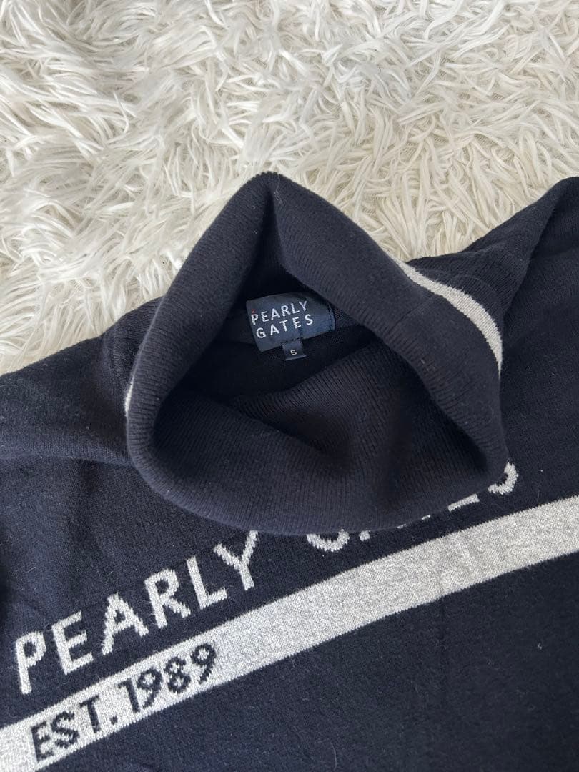 パーリーゲイツ 長袖 ゴルフ ニット セーター ハイネック ネイビー 5
