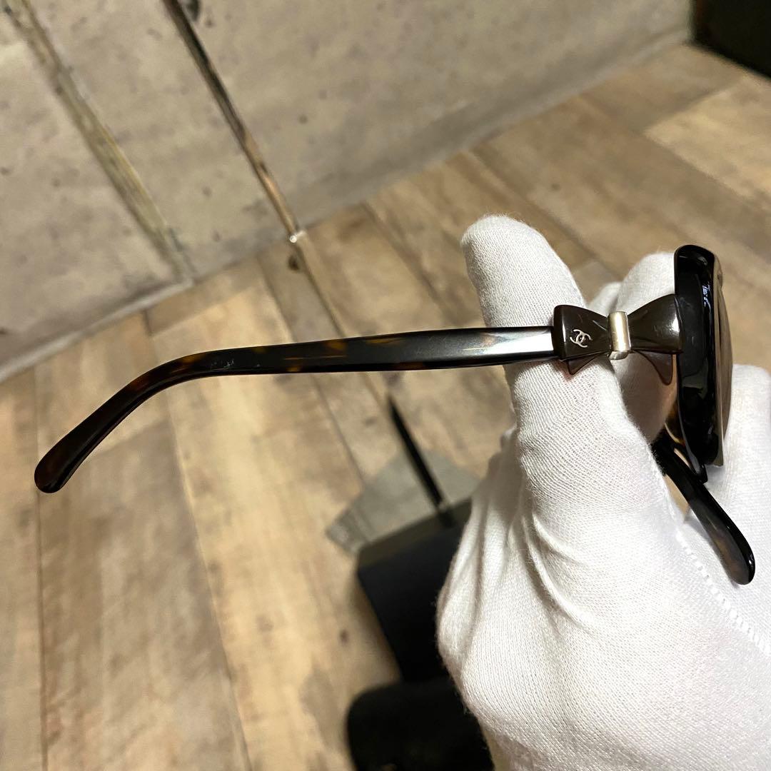 正規品☆シャネル ココマーク サングラス ブラウン べっ甲 リボン ヴィンテージ