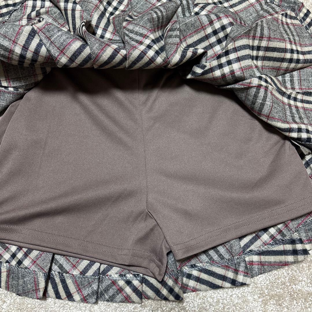 スカート andmary Monica check pleats mini skirt S