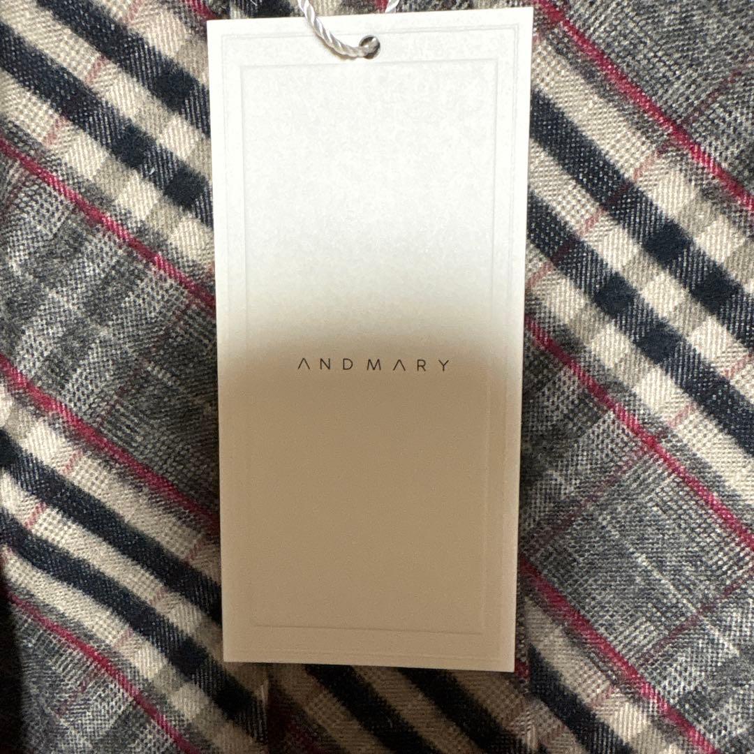 スカート andmary Monica check pleats mini skirt S