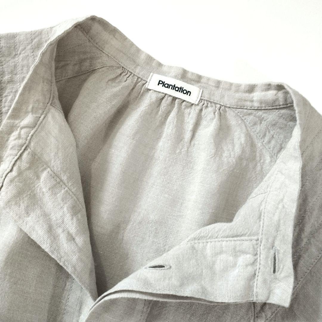 Plantation✨️コットンリネン ワイドシャツ 製品洗い