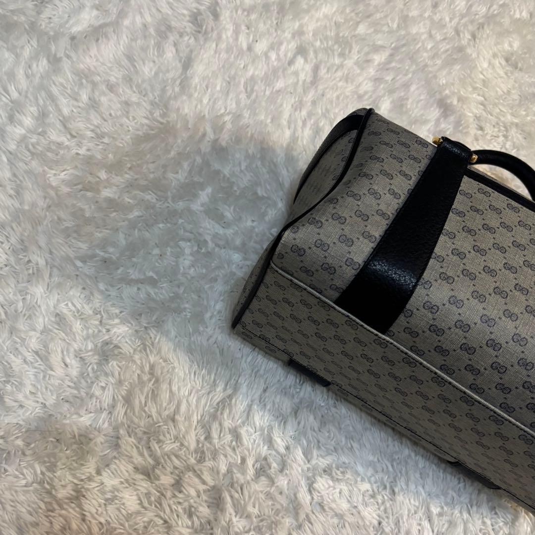 美品 GUCCI グッチ ハンドバッグ マイクロGG チャーム付き