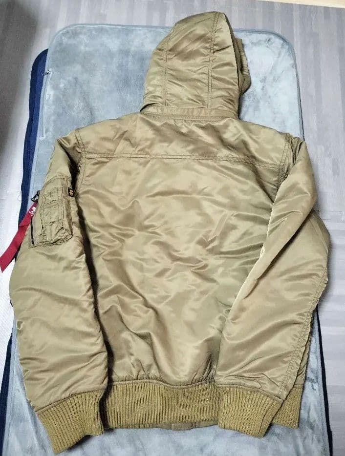 ALPHA カーキ ミリタリージャケット Lサイズ