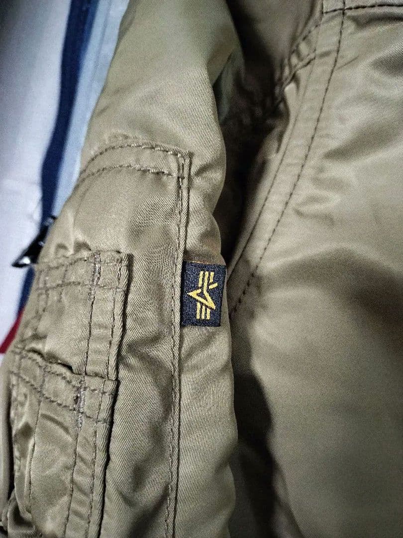 ALPHA カーキ ミリタリージャケット Lサイズ