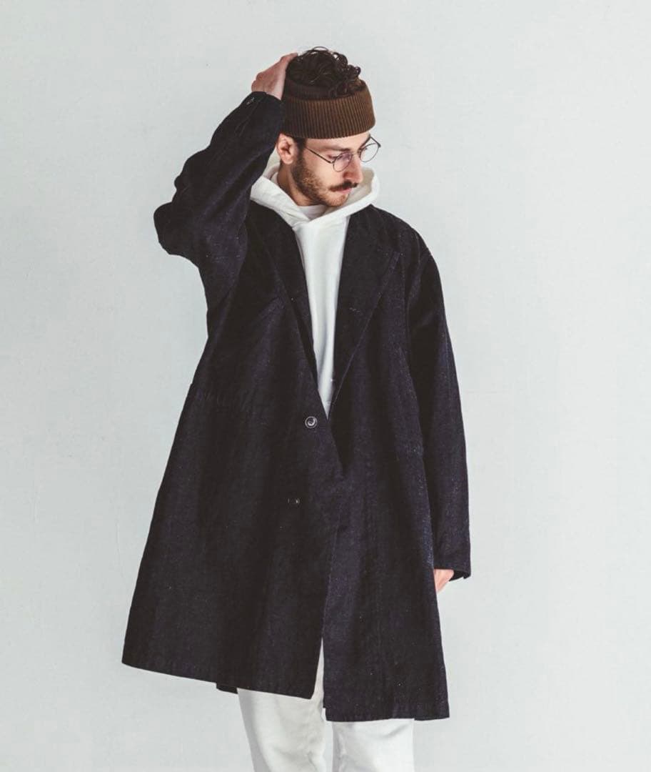 準新品【Nestrobe Confect】ユニセックスデニム ノーカラーコート