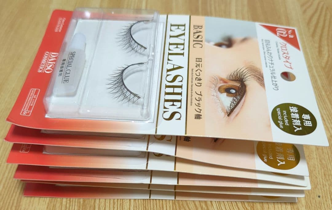 ザ・ダイソー つけまつげNo.a02 クロスタイプ・廃盤レア商品 6こセット