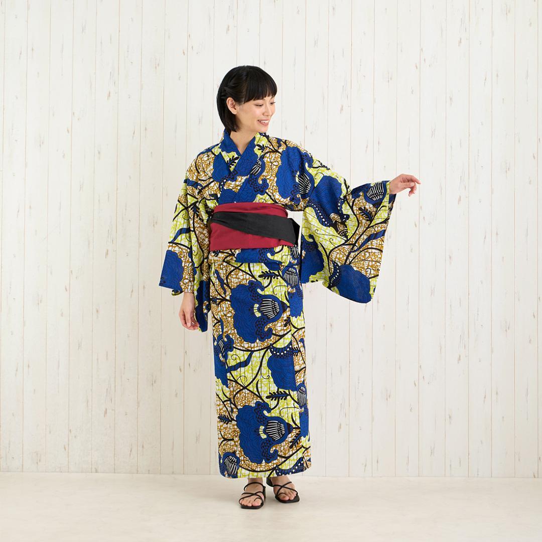 最終値下げ アフリカンプリント 浴衣 アジアン エスニック 個性派 ユカタセット