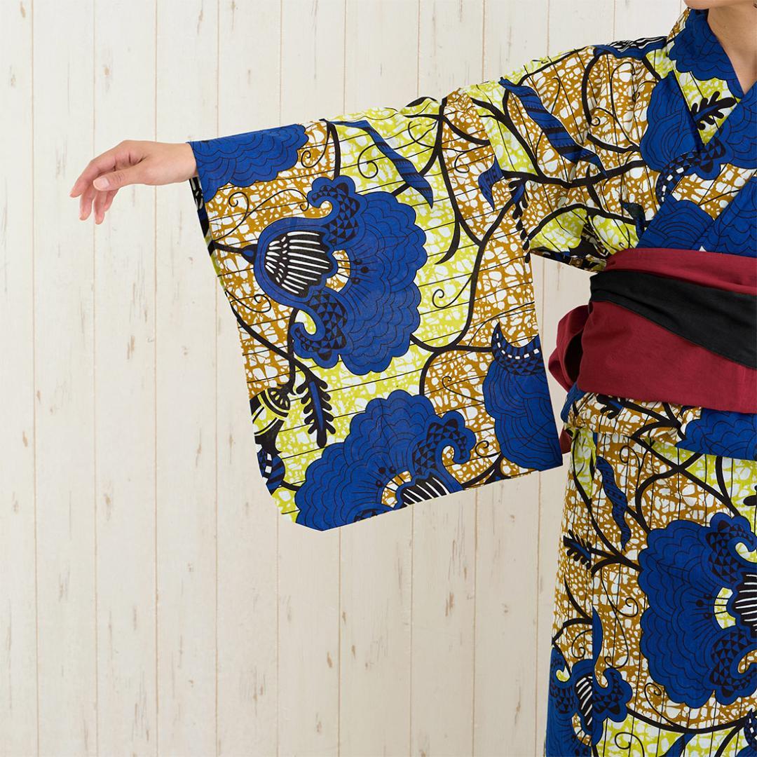 最終値下げ アフリカンプリント 浴衣 アジアン エスニック 個性派 ユカタセット