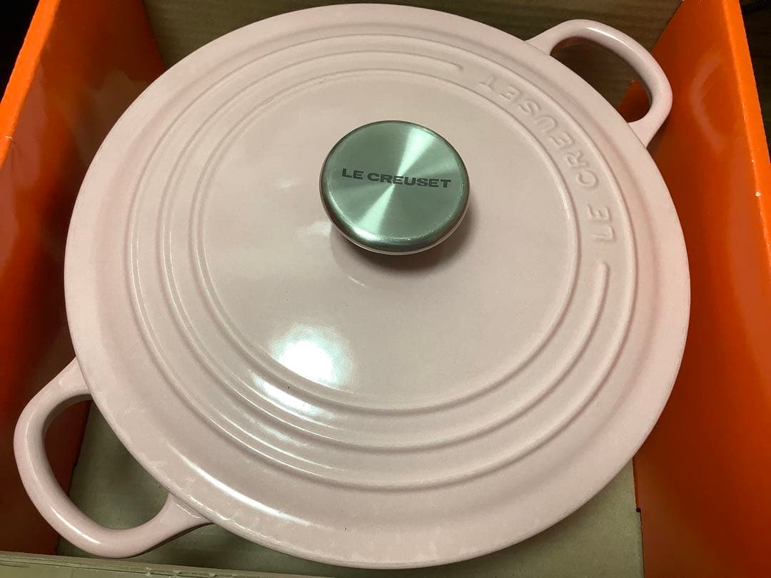 ル・クルーゼ ココットロンド BASSE TRADITION シフォンピンク