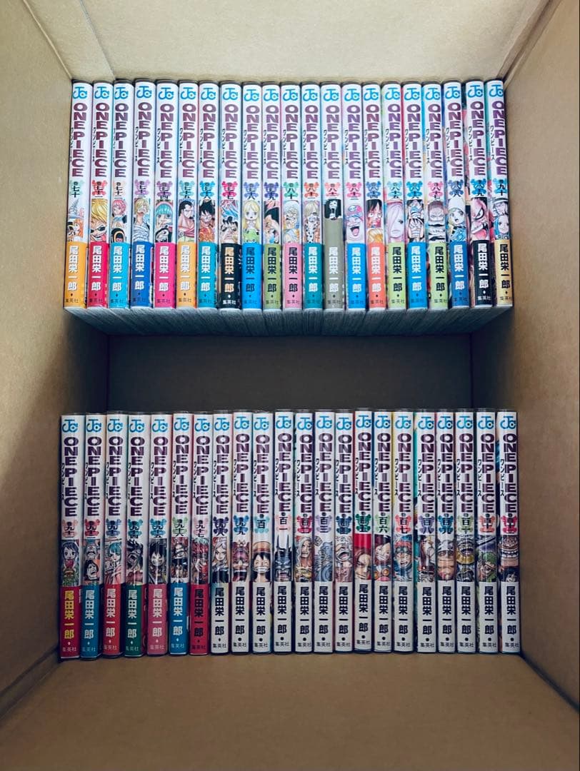 (13) ワンピース　全112巻初版本　帯☆チラシ全巻 + おまけ