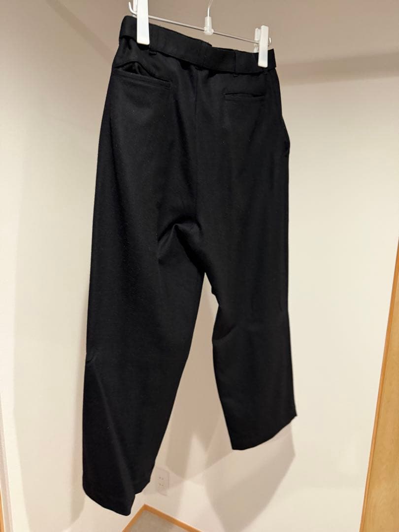 marka LAPELLESS SHIRT JACKET WOOL セットアップ