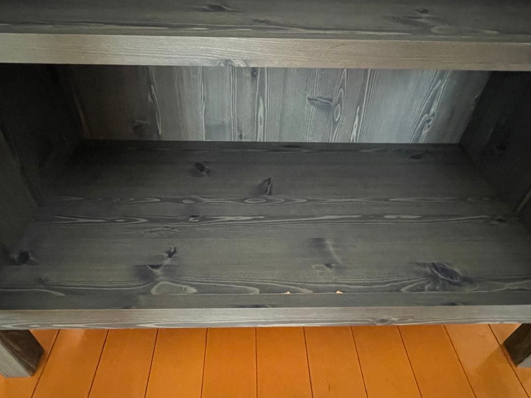 モモナチュラル キッチンカウンター 食器棚 カントリー ブルー