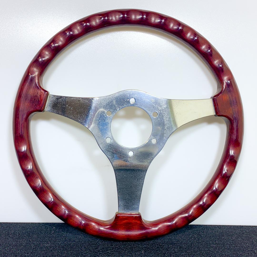TND プロント PRONTO ワインレッド ウッドステアリング 当時物 希少