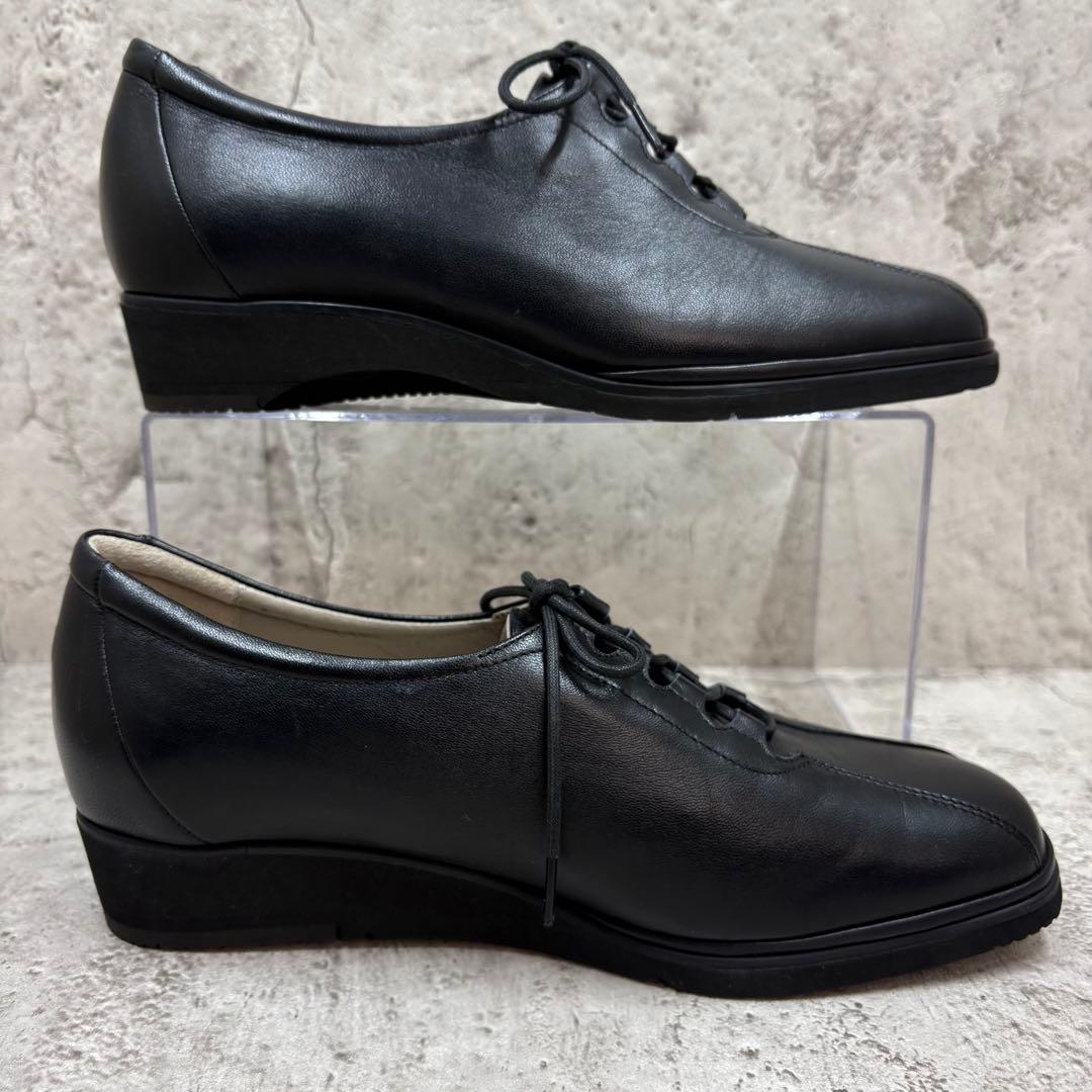 【未使用】PEDALA by asics レザーシューズ 黒 22.5 EEE