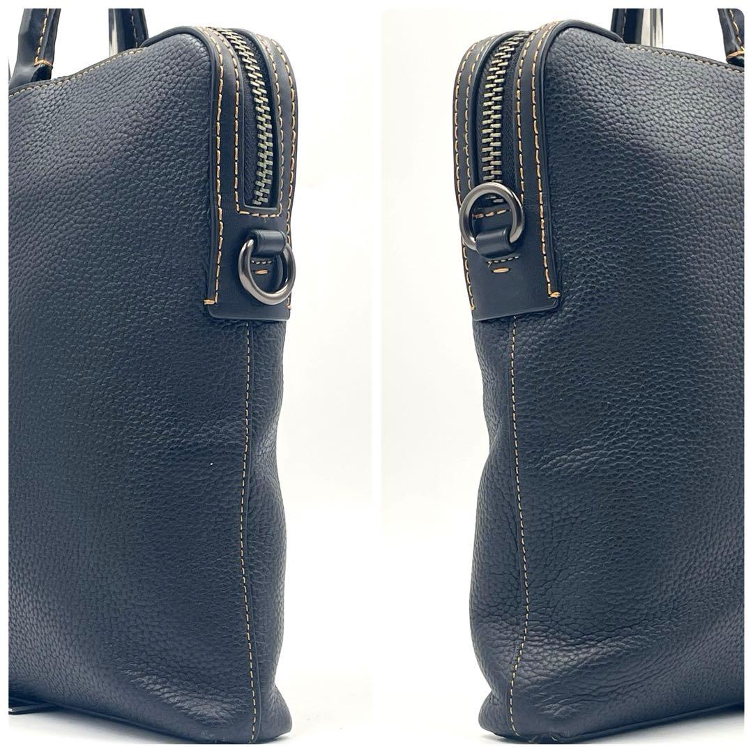 レア 極美品 コーチ ローグ 2way スリム ビジネスバッグ 本革 A4可 黒