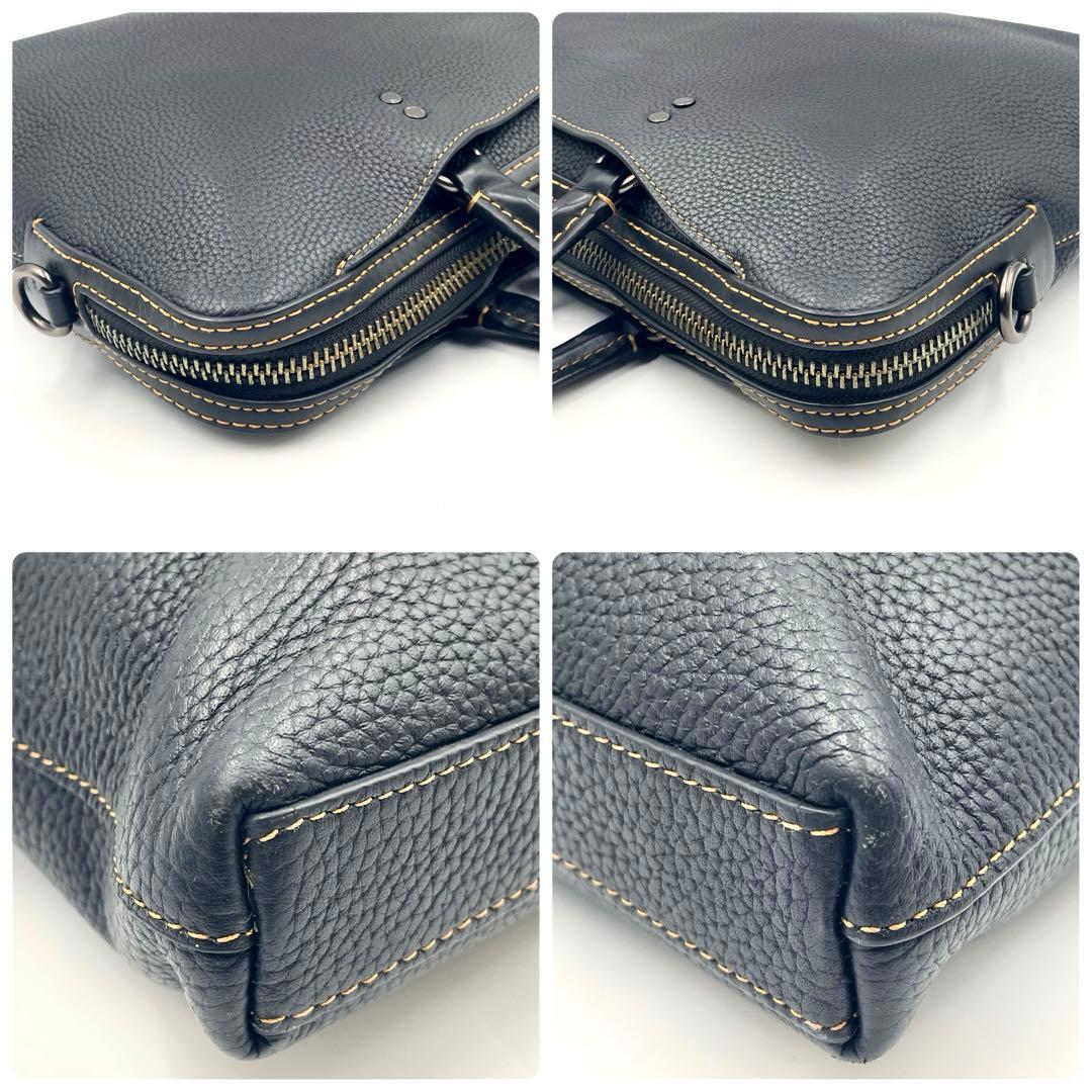 レア 極美品 コーチ ローグ 2way スリム ビジネスバッグ 本革 A4可 黒