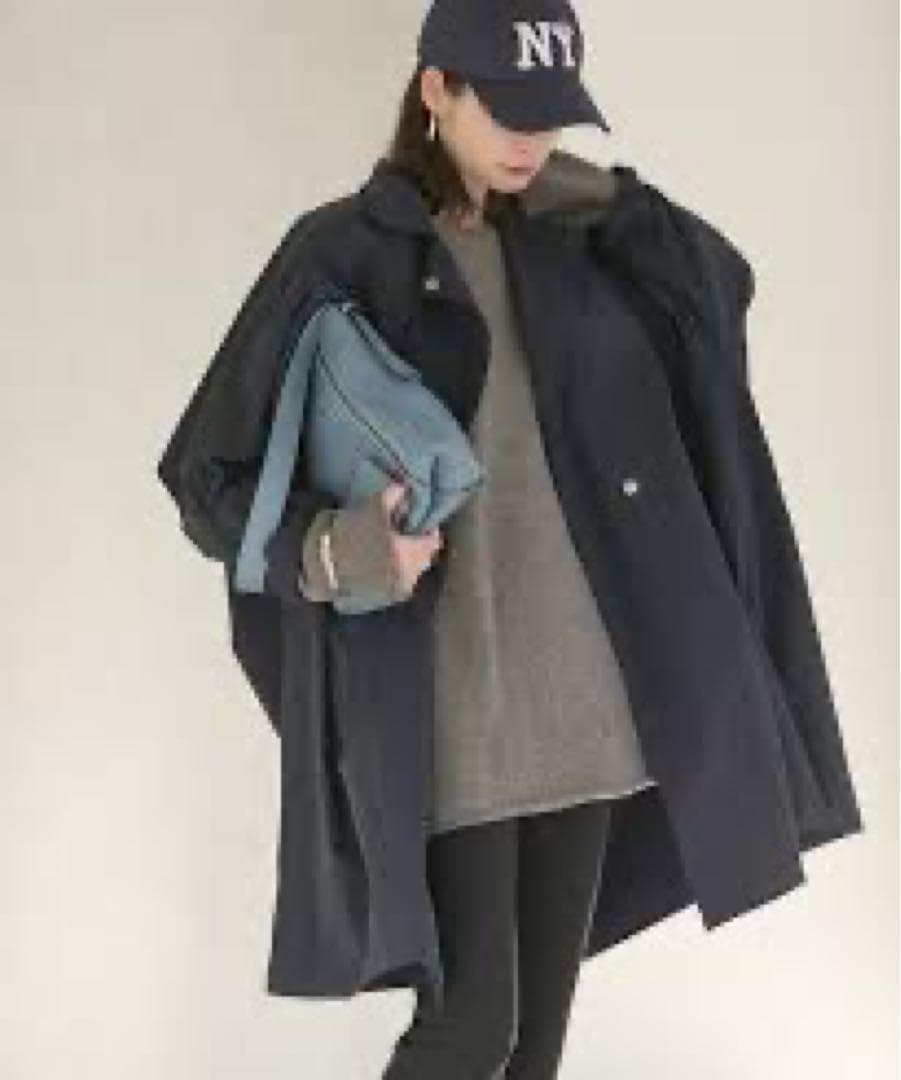 2025SS♡美品♡プラージュ テントコート ナイロン コート ネイビー 38