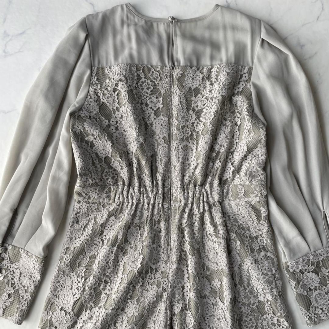 【新品】リルアー LERURE オールインワン パンツドレス グレージュ M