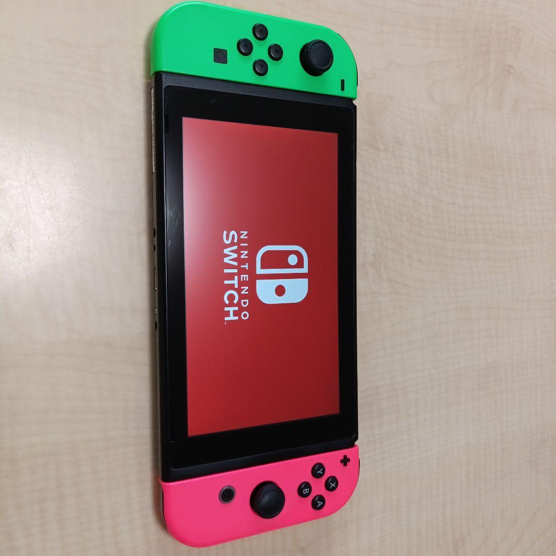 Nintendo Switch グリーン/ピンク 本体　ジャンク