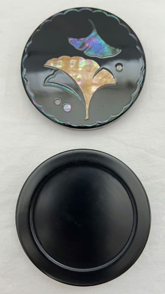 青貝 銀杏 香合 源 陵香(政男) 茶道具