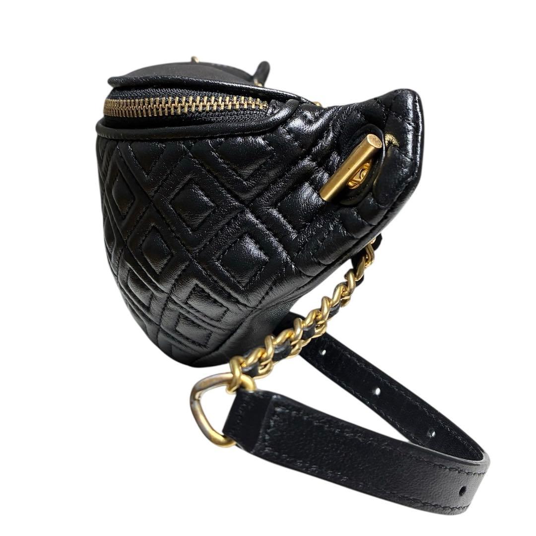 Tory Burch トリーバーチ ウエストバッグ キルティングレザー BLK