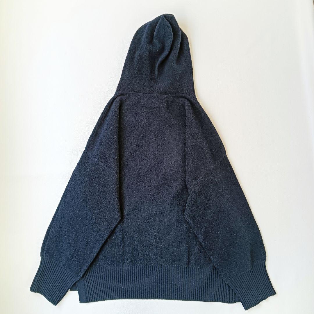 美品✨《アドーア》ウールパイルリバーシブルニットフーデ 洗える ゆったり 長袖