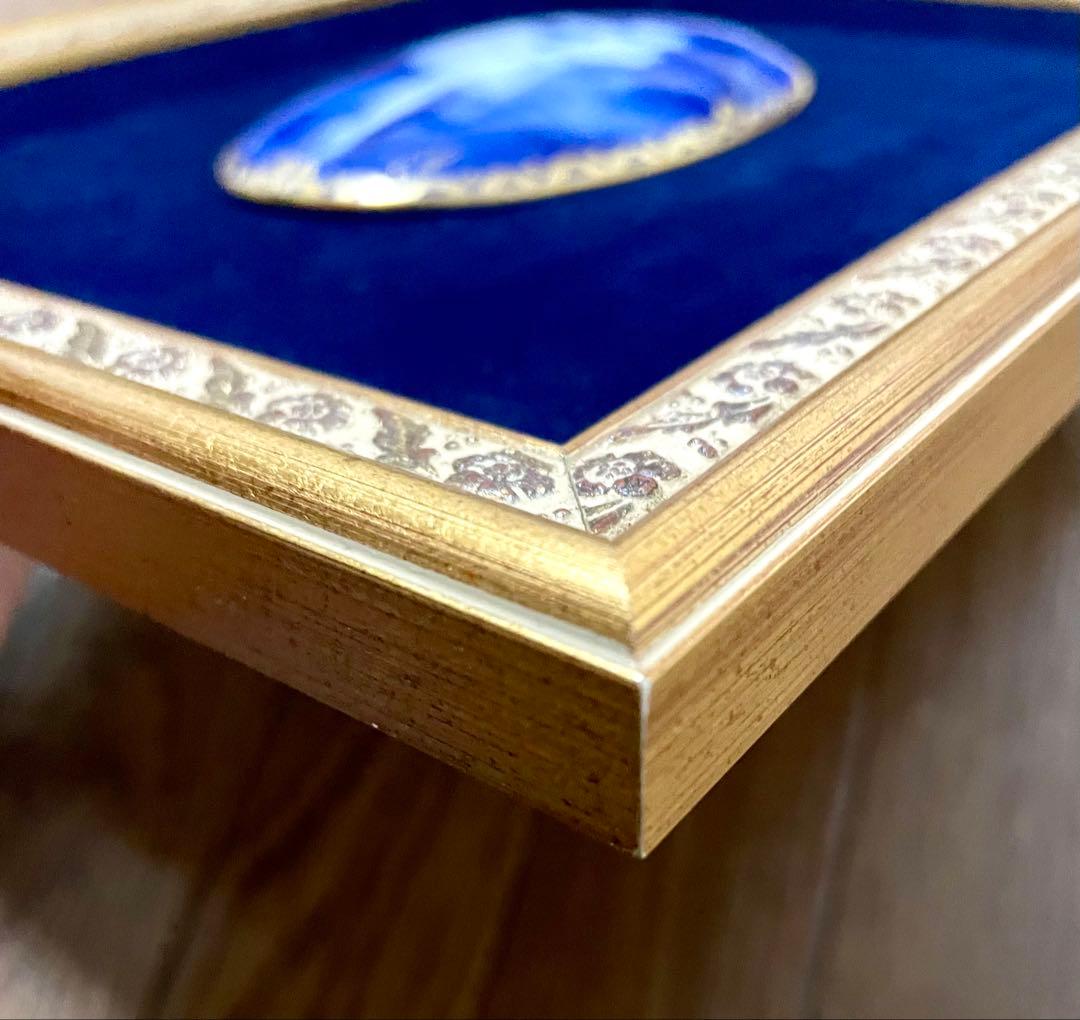 大倉陶園 陶額バレリーナ 白鳥 額装 美品 （S.H.サイン入り） 正規品