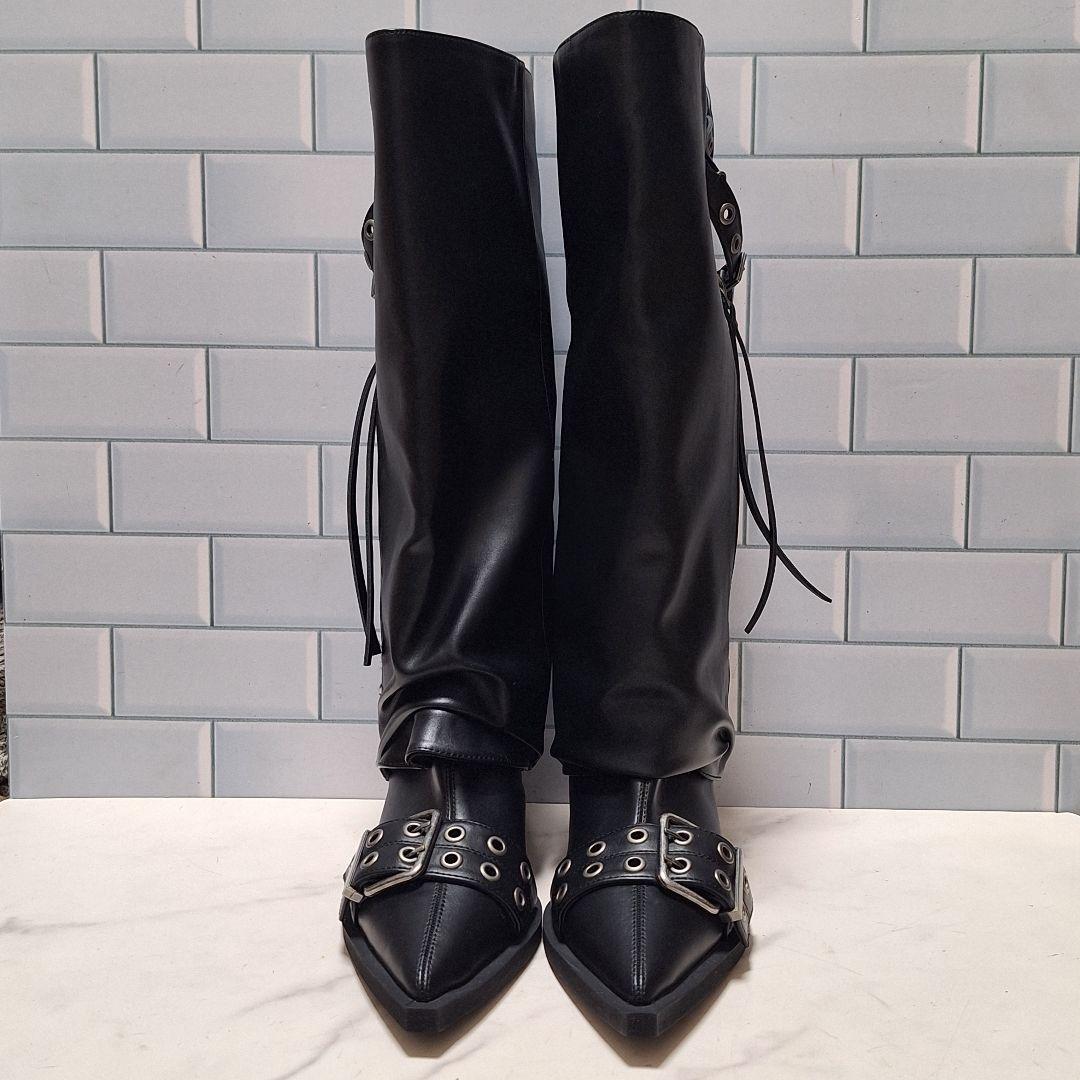 【美品】 SLY BELTED 2WAY BOOTS 23.5 ブーツ 黒