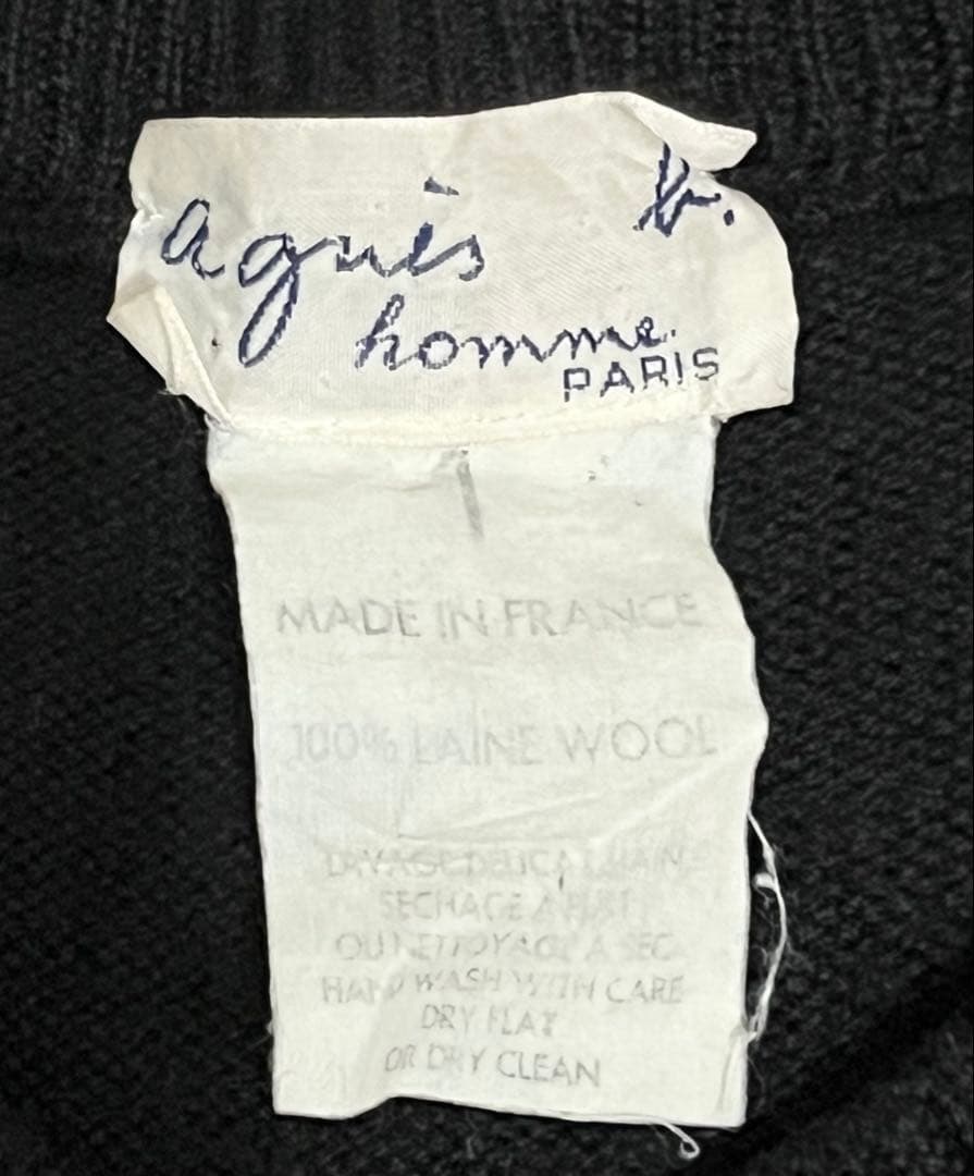ビンテージ 90s agnes b.homme ニット ブラック フランス製