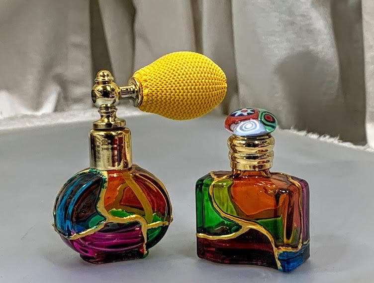 イタリア ベネチアン ムラーノ　香水瓶　パフュームボトル　2瓶