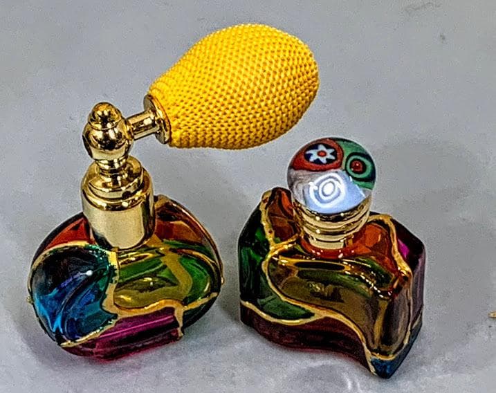 イタリア ベネチアン ムラーノ　香水瓶　パフュームボトル　2瓶