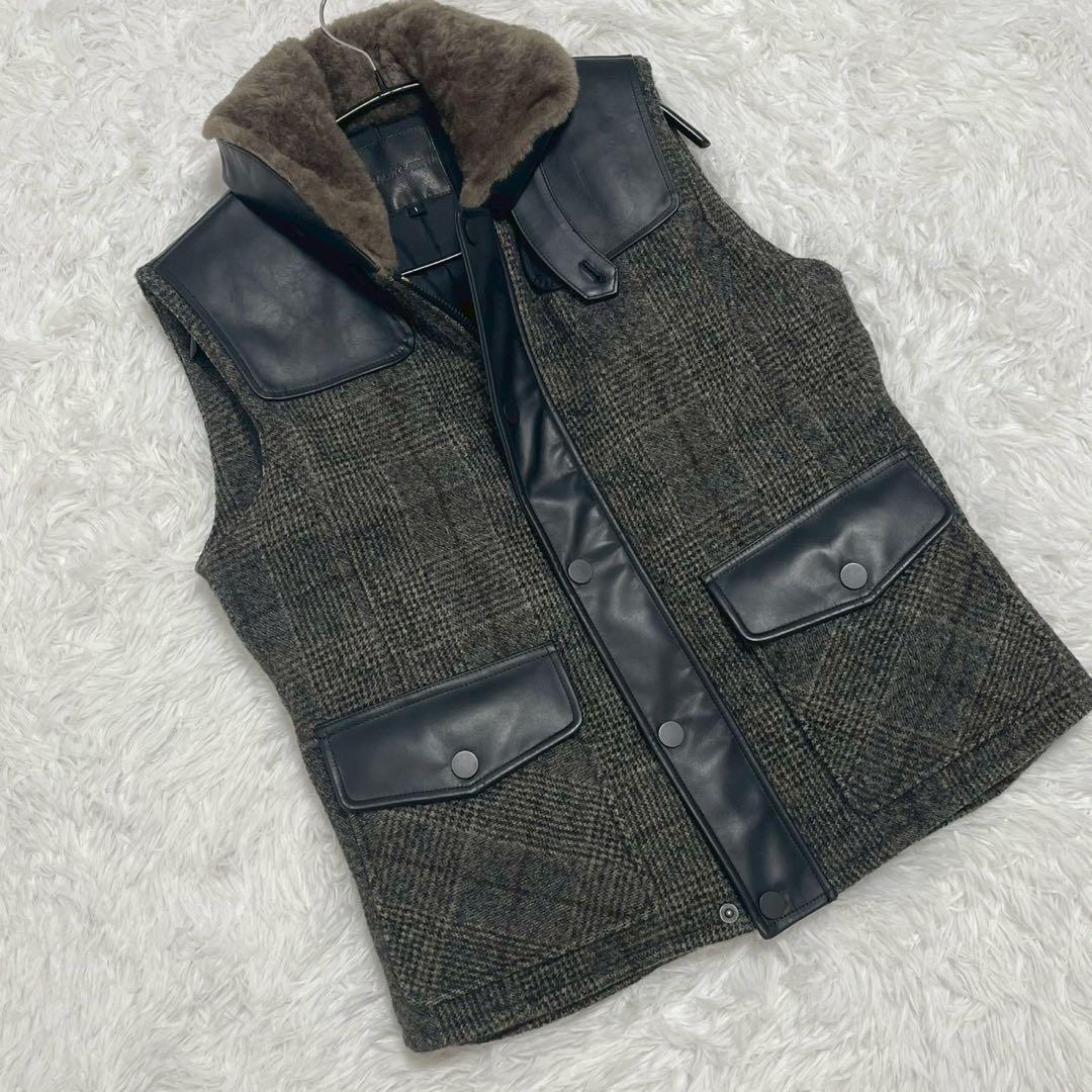 希少 ISAMU KATAYAMA BACKLASH ダウンベスト 馬革 ホース