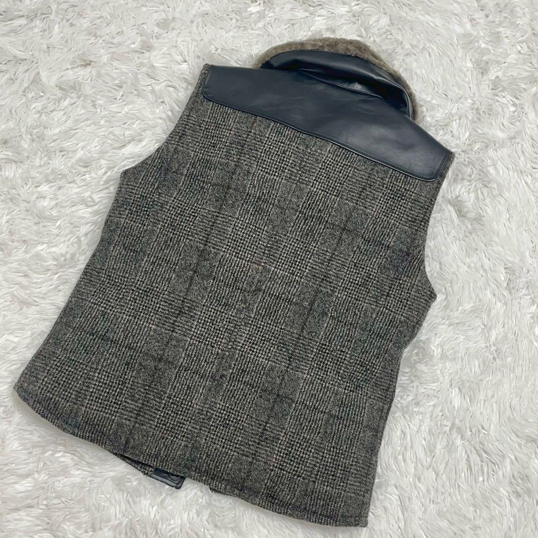 希少 ISAMU KATAYAMA BACKLASH ダウンベスト 馬革 ホース