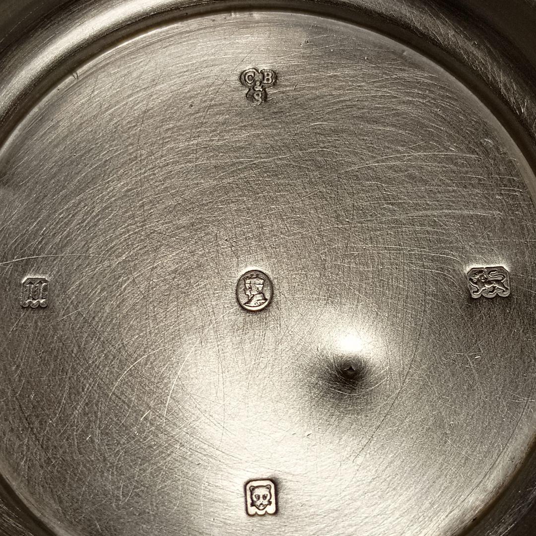 ボタントレー　銀製　純銀　シルバー925　1935年製　21グラム　直径約7cm