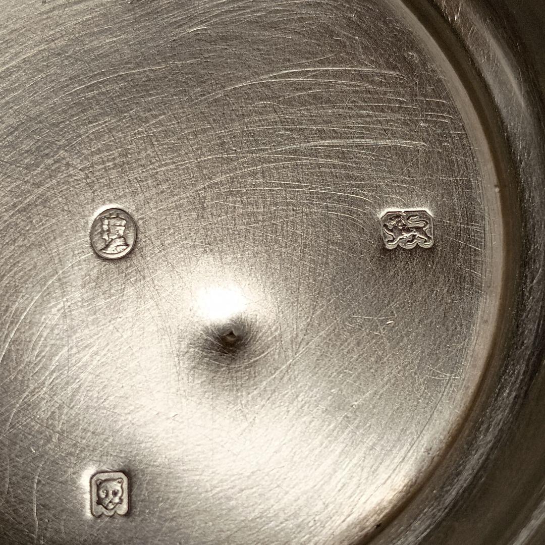 ボタントレー　銀製　純銀　シルバー925　1935年製　21グラム　直径約7cm