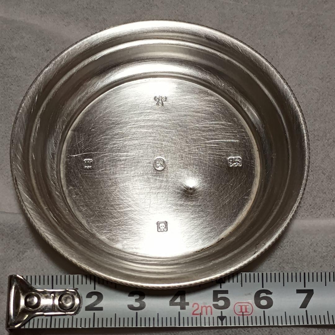 ボタントレー　銀製　純銀　シルバー925　1935年製　21グラム　直径約7cm