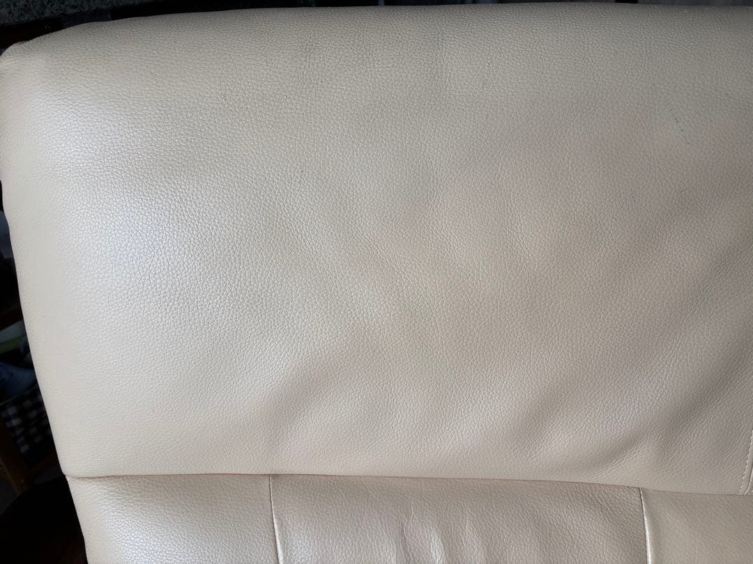 【送料込】カリモク 本革 レザー ハイバック3人掛 トリプル ソファ 木肘