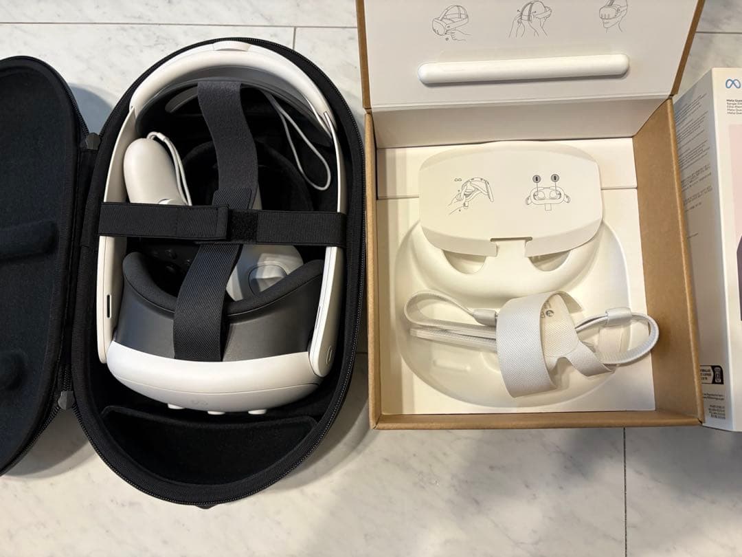  Quest 3 128GB 純正ストラップ、ケースつき