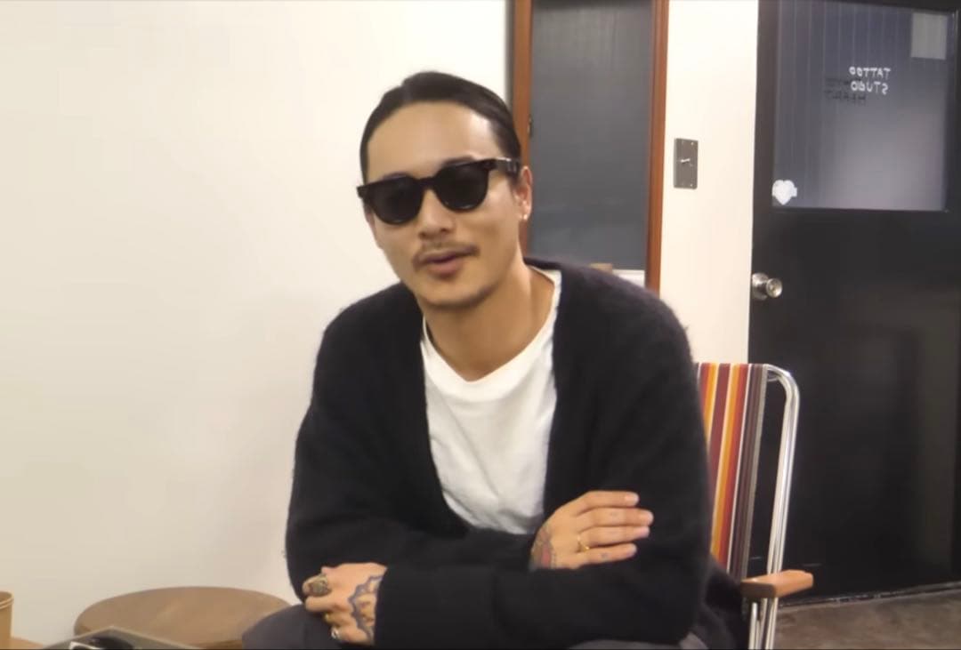 山田蓮　似　サングラス　ブラック　TSY オモシー　アメカジ　バイカー