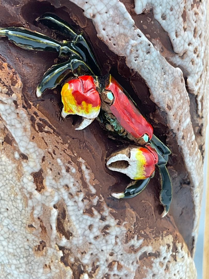 楽山焼　蟹　水月焼　花瓶