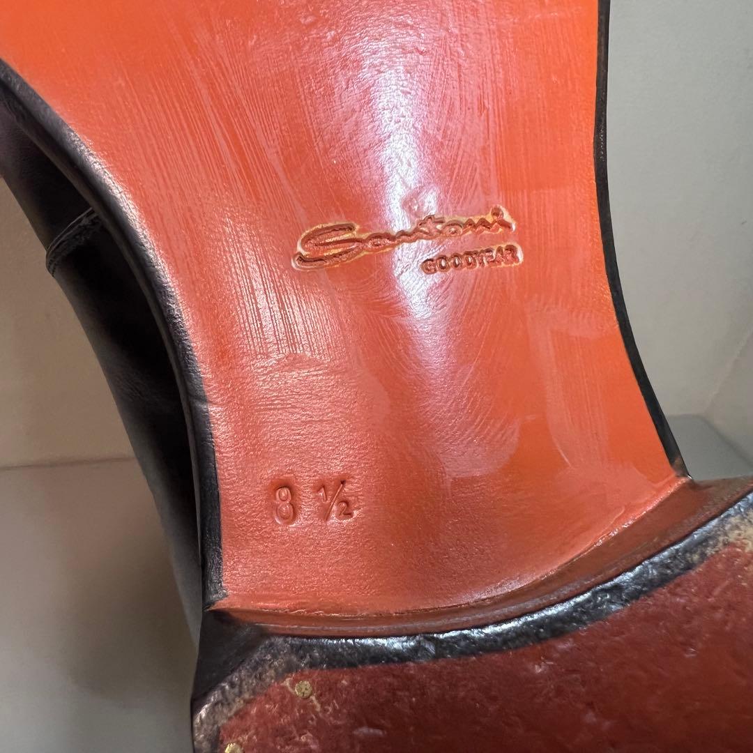 【数回使用程度】サントーニ シングルモンク ブラック 16486 サイズ8.5