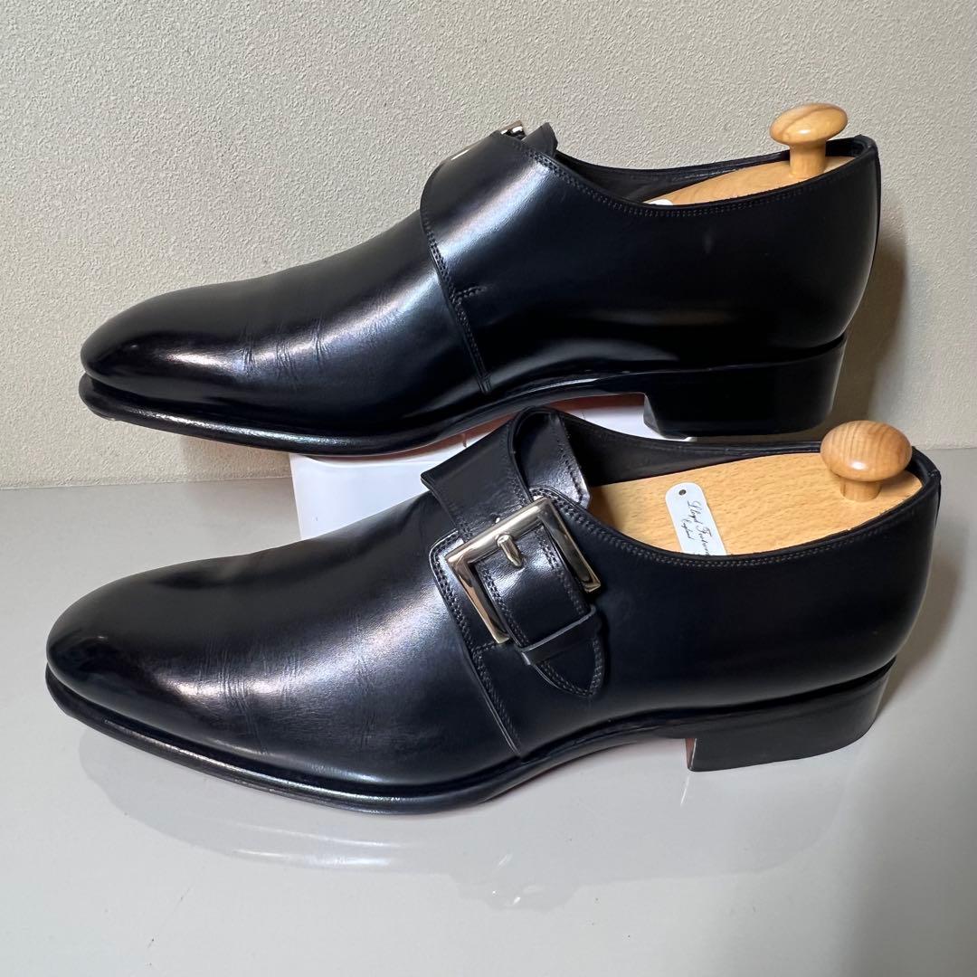 【数回使用程度】サントーニ シングルモンク ブラック 16486 サイズ8.5