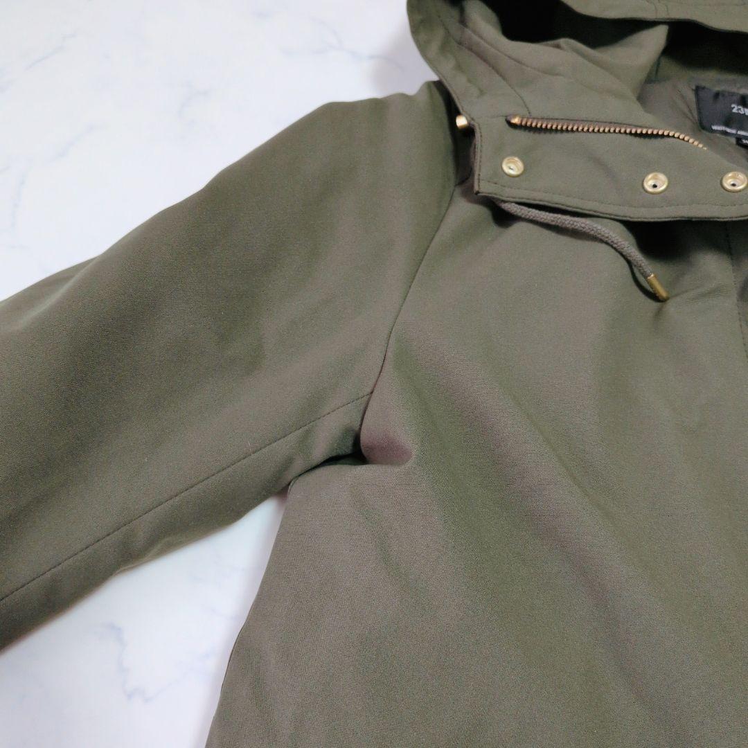 【限定品】23区 ニジュウサンク ミリタリー フーデットダウンコート 撥水