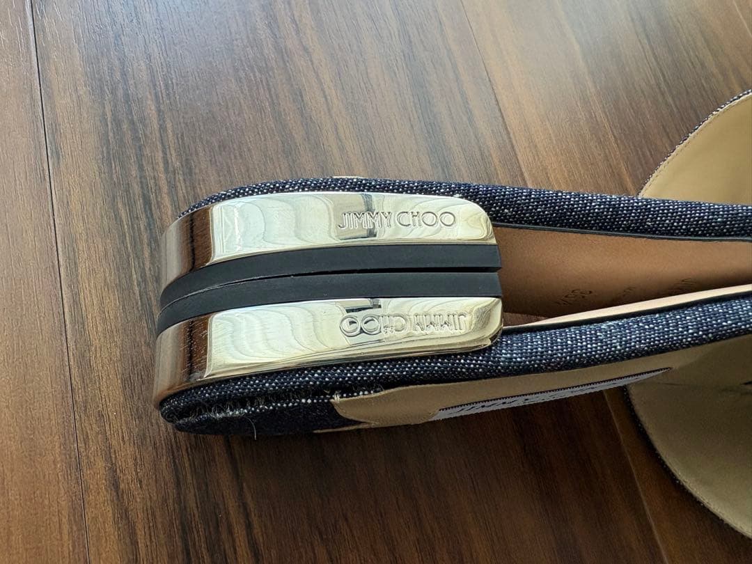 【h111e】 極美品✨ジミーチュウ ミュール36.5 デニム