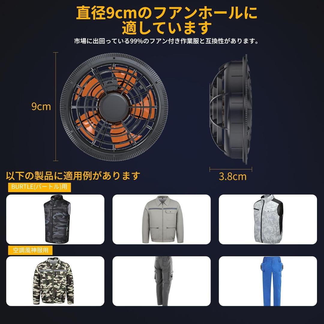 【2025新登場 史上最強 43V超高出力 30000mAh】空調作業服 ファン