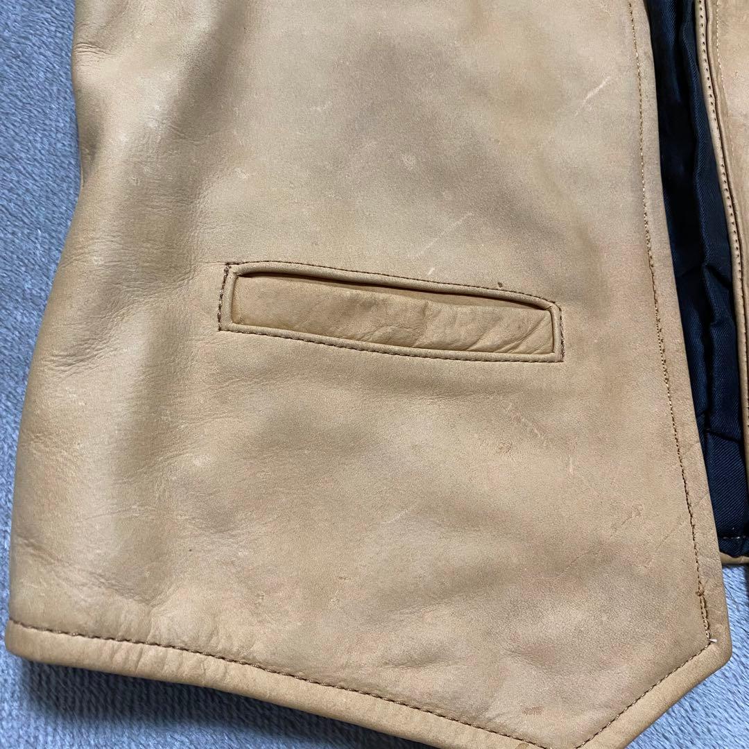 VANSON Leathers スウェードレザーベスト USA 製 タンカラー