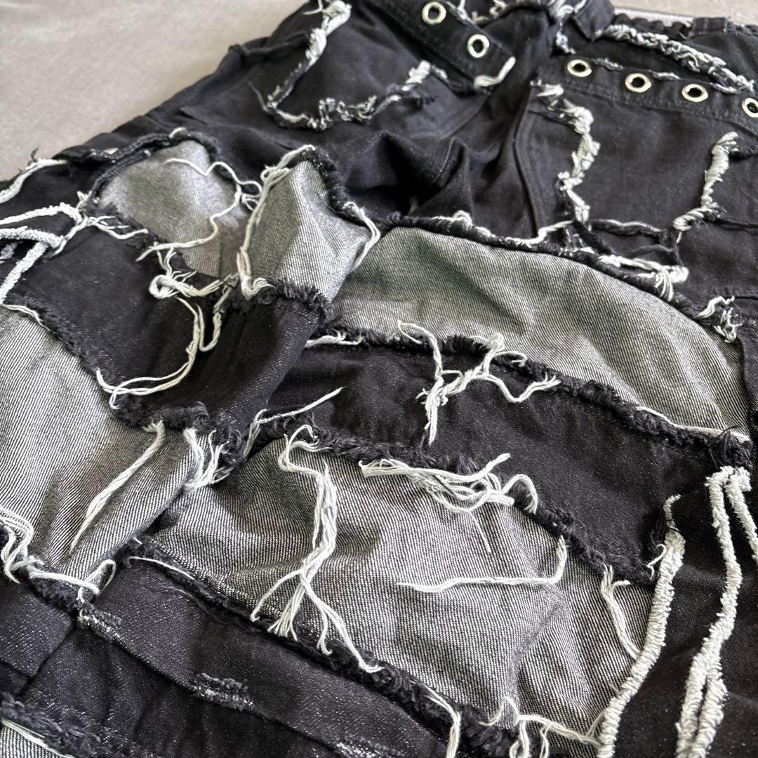 『REFLEM/レフレム』2WAY切替ワイドデニムカーゴパンツ サブカル 地雷系