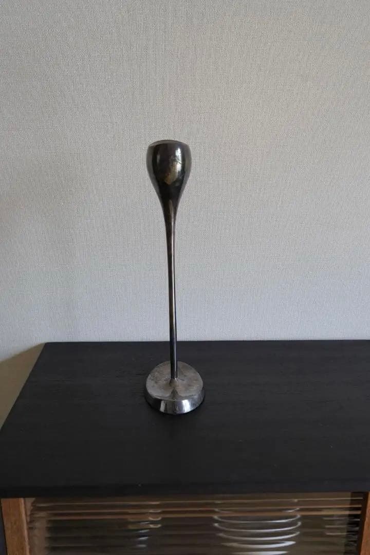 北欧ビンテージ「クローネ・デンマーク」の銀製ろうそく立て・キャンドルホルダー