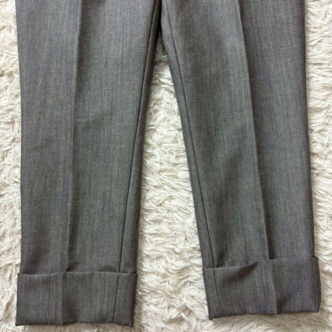 未使用級　トムブラウン　高級　ウールモヘヤ　スラックス　トリコロール　グレー　3